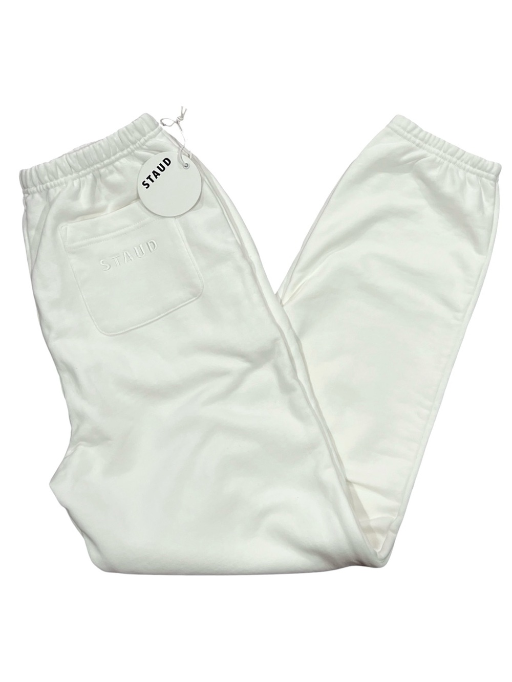 STAUD Logo Sweatpants Blank in Ivory